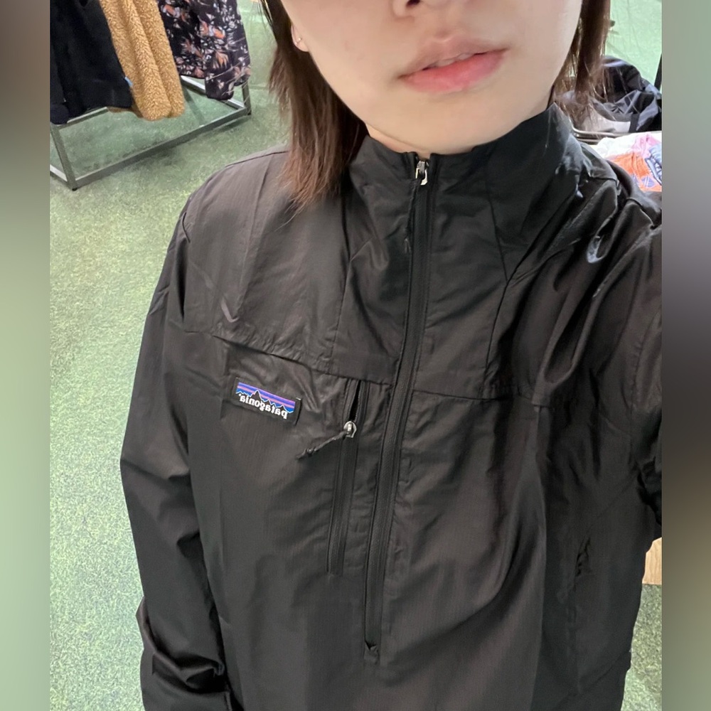 Patagonia Women's Houdini stash Black Jacket half zip women size xl